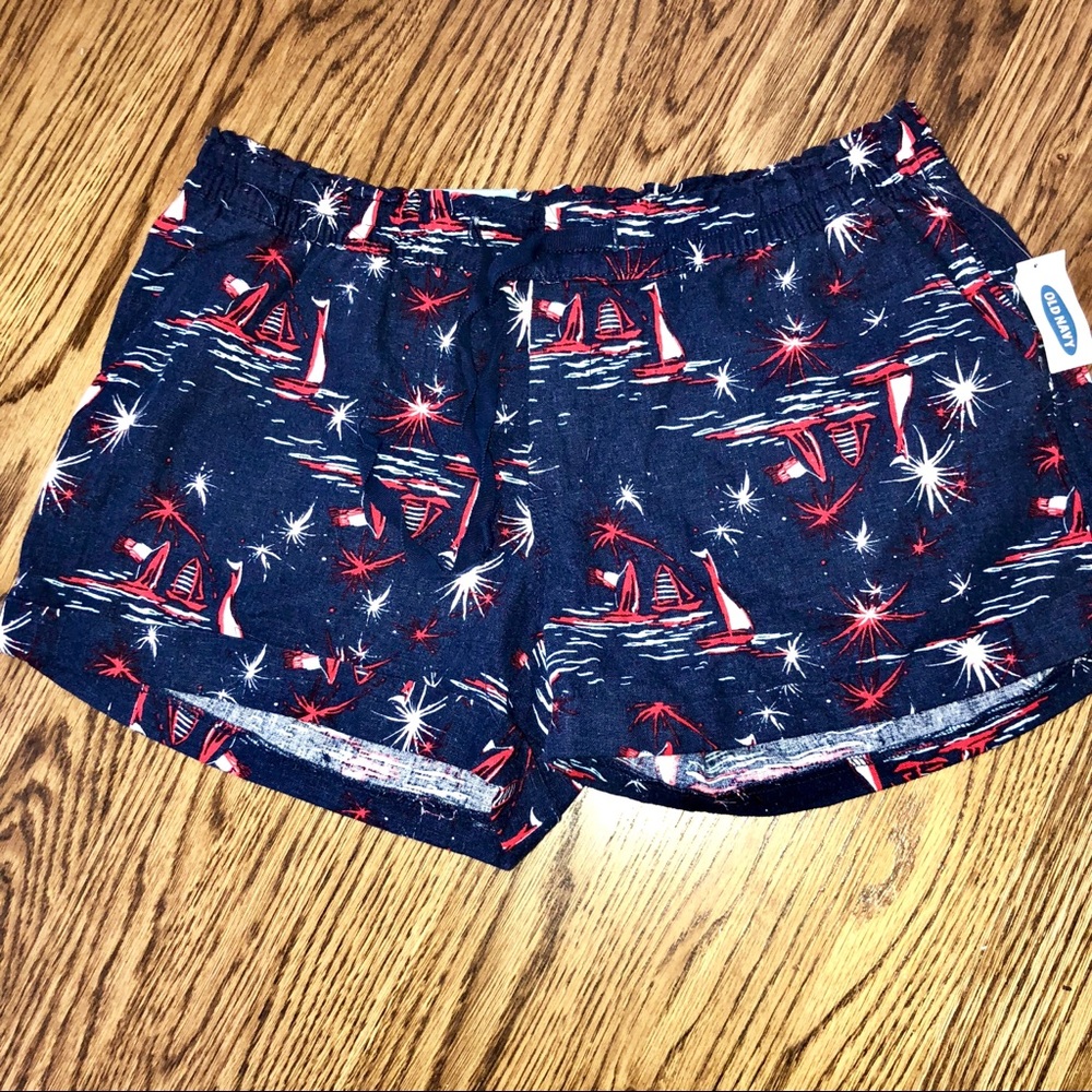 old navy linen shorts size M